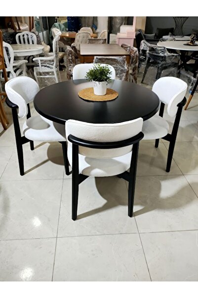 ALTAN HOME Ahşap Masa Sandalye Çap 110