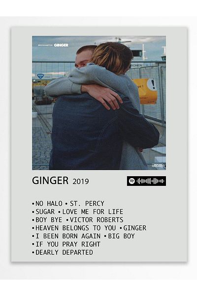 Postifull Αφίσα άλμπουμ Polaroid συμβατή με Spotify - Διακόσμηση τοίχου - Χαρτί με παχιά επίστρωση - Χωρίς πλαίσιο