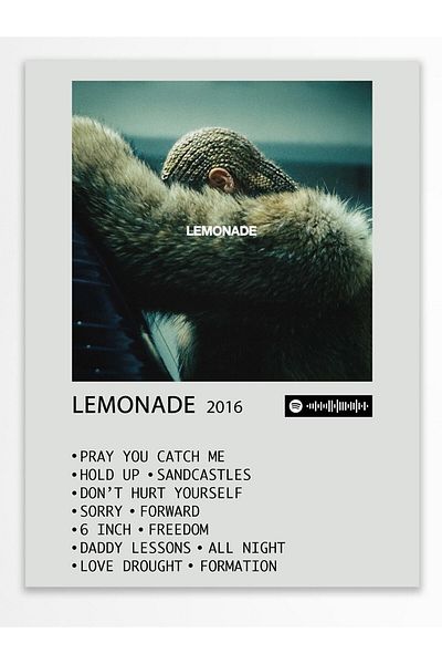 Postifull Αφίσα άλμπουμ Polaroid συμβατή με Spotify - Διακόσμηση τοίχου - Χαρτί με παχιά επίστρωση - Χωρίς πλαίσιο