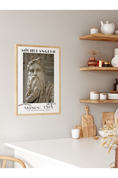 Postifull Michelangelo - the Decalogue of Moses - Moses, Statue of Moses Poster - Unframed Painting - Art Series