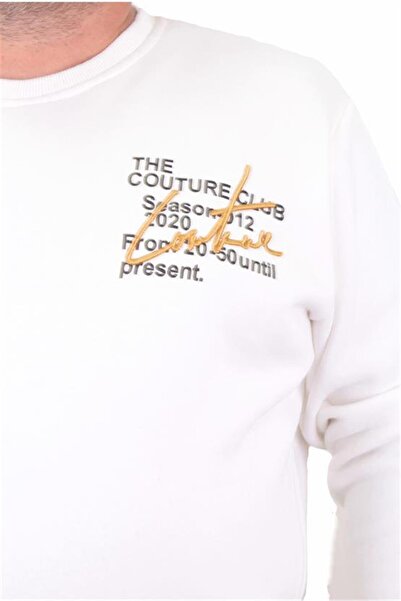 Starbattal Ανδρικό μεγάλο μέγεθος Crew Neck Sweat Conture Club 23203 ECRU