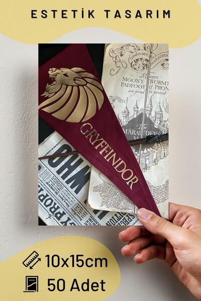 Postifull Harry Potter Poster Seti - Poster Kolaj Seti - Gryffindor Binası - 50 Adet - 10cm*15cm - Kutulu Set