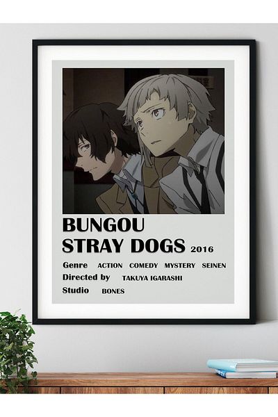 Postifull Αφίσα Anime Bungo Stray Dogs - Διακόσμηση τοίχου από χαρτί χωρίς πλαίσιο και παχύ χρώμα