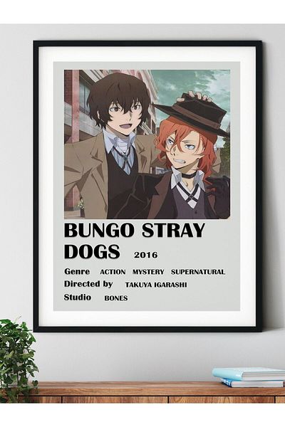 Postifull Αφίσα Anime Bungo Stray Dogs - Διακόσμηση τοίχου από χαρτί χωρίς πλαίσιο και παχύ χρώμα