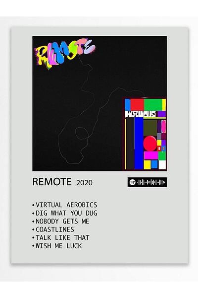Postifull Αφίσα άλμπουμ Polaroid συμβατή με Spotify - Διακόσμηση τοίχου - Χαρτί με παχιά επίστρωση - Χωρίς πλαίσιο