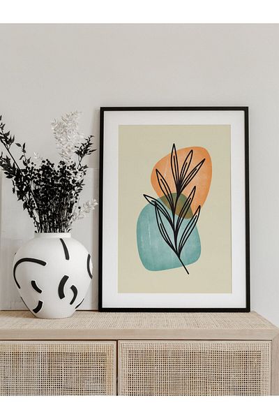 Postifull Botanical Illustration and Aesthetic Wall Painting, Frameless Poster, Living Room, Kitchen and Office Wall Decoration