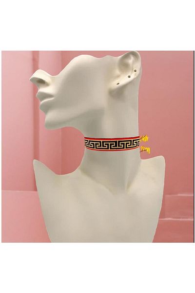 Bijustore Custom Woven Satin & Linen Mix Women's Choker Collar Necklace