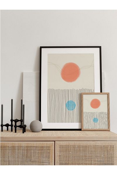 Postifull Minimalist and Aesthetic Wall Painting, Frameless Poster, Living Room, Kitchen and Office Wall Decoration