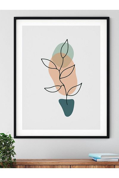 Postifull Pictură murală botanică și estetică, poster fără încadrare, decor de perete pentru living, bucătărie și birou