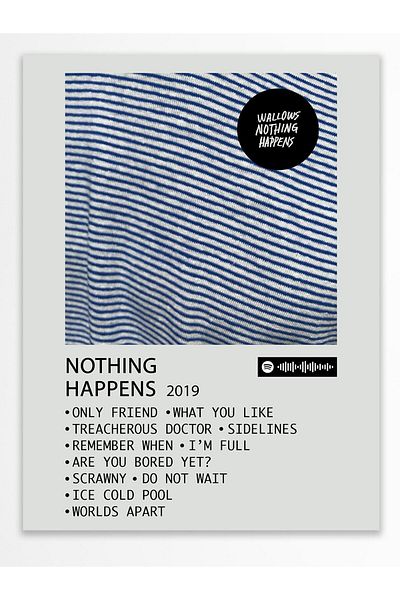 Postifull Αφίσα άλμπουμ Polaroid συμβατή με Spotify - Διακόσμηση τοίχου - Χαρτί με παχιά επίστρωση - Χωρίς πλαίσιο