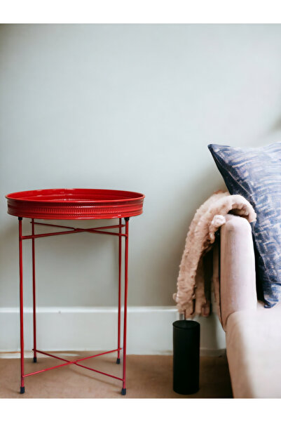 metalshop Metal Geniş Tepsili Katlanır Sehpa