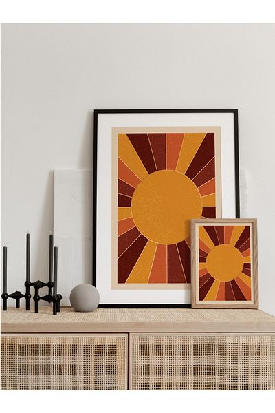 Postifull Desen retro și pictură estetică de perete, poster fără încadrare, decor de perete pentru hol, bucătărie și birou