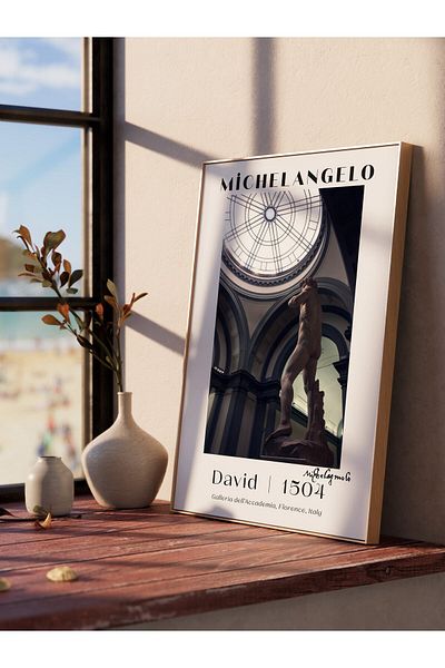 Postifull Poster Michelangelo - David, Poster de perete cu statuia lui David - Postere din seria de artă fără încadrare