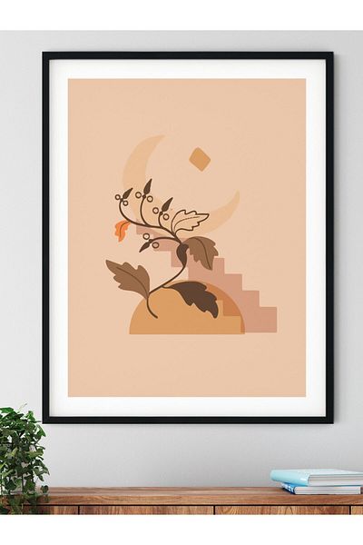 Postifull Pictură murală boemă și estetică, poster fără încadrare, decor de perete pentru living, bucătărie și birou