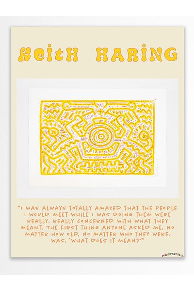 Postifull Αφίσα Keith Haring Design - Αφίσα τοίχου μοντέρνας τέχνης - Αφίσα χωρίς πλαίσιο - Σειρά Art