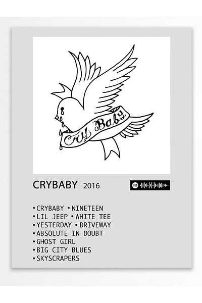 Postifull Αφίσα άλμπουμ Polaroid συμβατή με Spotify - Διακόσμηση τοίχου - Χαρτί με παχιά επίστρωση - Χωρίς πλαίσιο