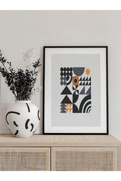 Postifull Pictură murală modernă Bauhaus și estetică, poster fără încadrare, decor de perete pentru hol, bucătărie și birou