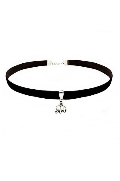 Bijustore Silver Color Elephant Choker Women's Choker