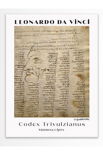 Postifull Αφίσα τοίχου Leonardo Da Vinci - Σειρά Art - Χοντρό χαρτί - Χωρίς πλαίσιο