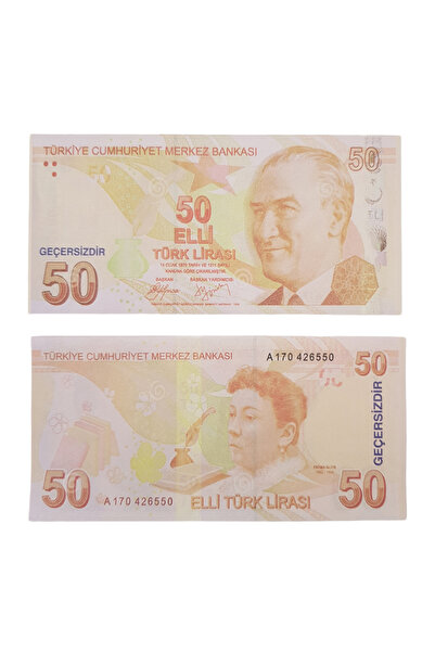 POPKONSOL Geçersiz Şaka Düğün Parası Sahte Para 100 Adet Oyun Parası 50 TL