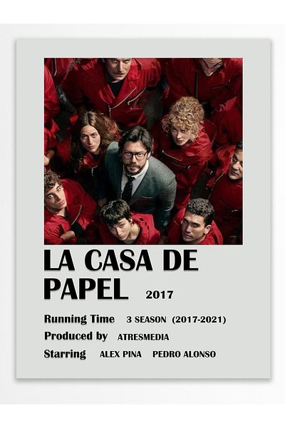 Postifull La Case De Papel - Διακόσμηση τοίχου χωρίς πλαίσιο - Αφίσες ταινιών και τηλεοπτικών σειρών - Επικαλυμμένο χαρτί