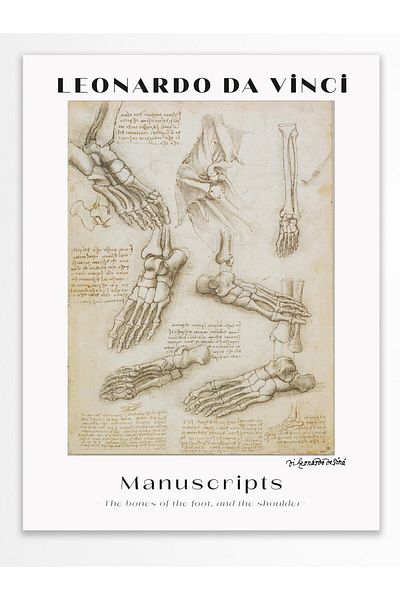 Postifull Αφίσα τοίχου Leonardo Da Vinci - Σειρά Art - Χοντρό χαρτί - Χωρίς πλαίσιο