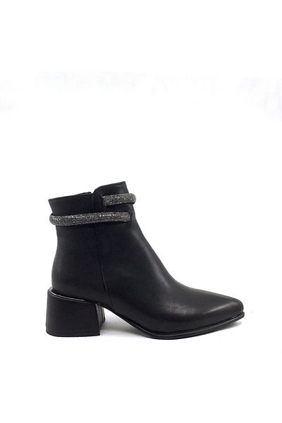 AYAKKABIMOOD Shoesmood Sb 3234 Black 5 Cm Cizme de damă cu toc de piatră