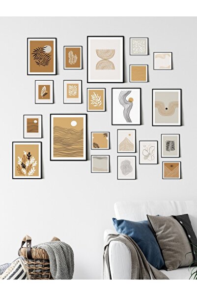 Postifull 21 Parça Poster Seti, Modern Boho Poster, Kalın Kuşe Kağıt Tablo Se...