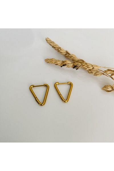 Fynbos Stainless Steel Basic Triangle Steel Earrings
