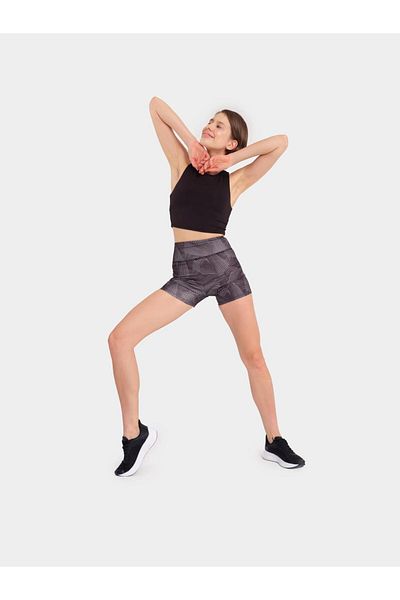 Stage Activewear Anthracite Striped Biker Tights