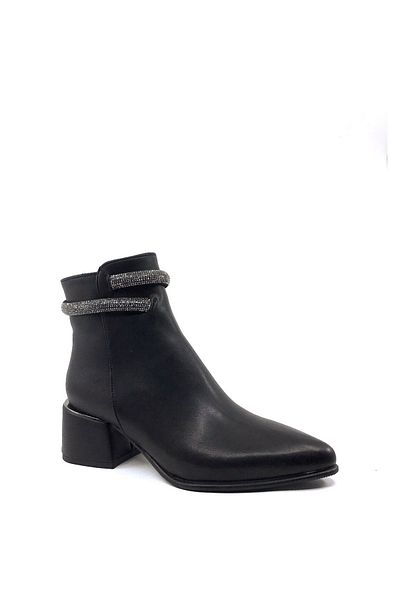 AYAKKABIMOOD Shoesmood Sb 3234 Black 5 Cm Cizme de damă cu toc de piatră