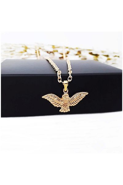 Bijustore Gold Color Albatross Bird Men's Necklace
