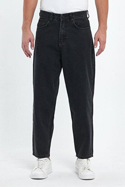 Lukas Siyah Kot Boyfriend Jeans