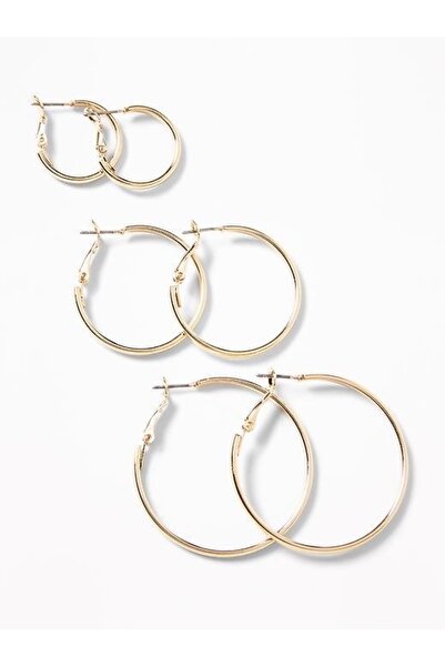 RM Bijuteri Gold 3 Boy Halka Küpe