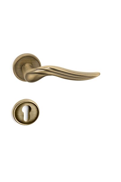 System AREL ROZETLİ KAPI KOLU ANTİK RENK YALE