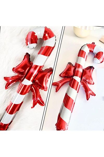 parti sürprizi Ribbon Look Walking Stick Foil Balloon