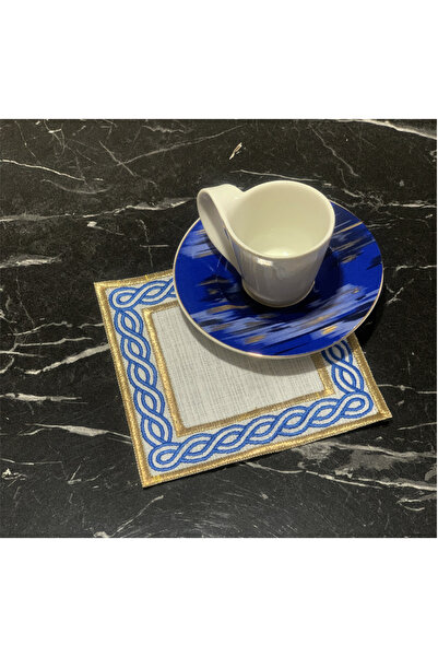 GC CURTAİN & FABRİCS 2023 NAKIŞ İŞLEME KAHVE SUNUM PEÇETESİ