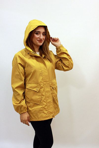 butiksinope AST 10016 Hooded Pocket Detailed Comfortable Fit Women's Raincoat