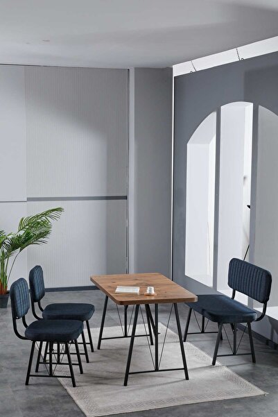 Mygusi Hayat 70x110 Atlantik, Mutfak Masası Takımı, Yemek Masası, 2 Sandalye ...