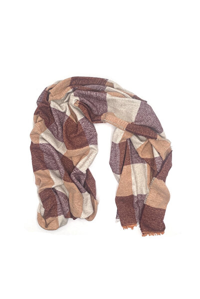 nazipek Yumuşak Dokulu Kareli Şal 180x70 cm Ekose Kışlık Battaniye Şal