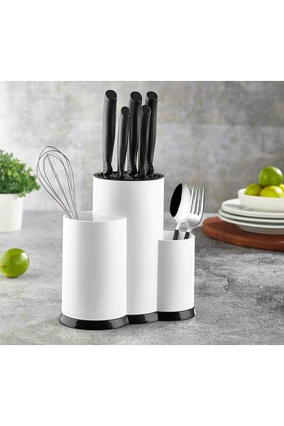 Baroness White Vertical Multi Spoon Holder