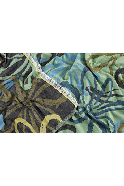 NAURA Concept منشفة شاطئ من خيوط القطن 100% بيشتيمال صوفية مقاس 90 × 180