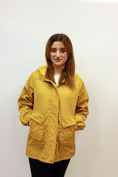 butiksinope AST 10016 Hooded Pocket Detailed Comfortable Fit Women's Raincoat