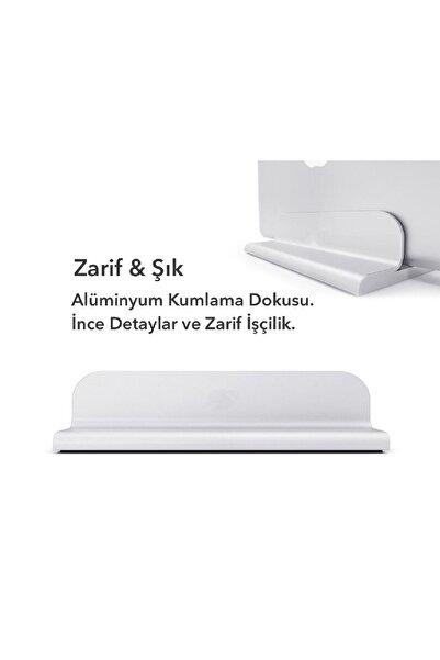 iDock Dikey Genişliği Ayarlı Laptop Macbook Bilgisayar Standı Silver