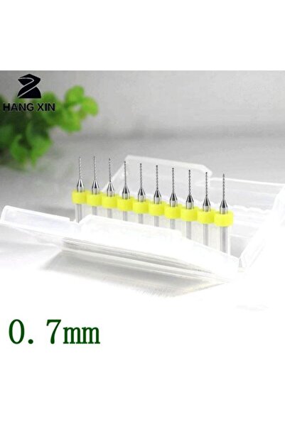 Profisher Tungsten Karbür Uçlu Freze Pcb Mikro/mini Matkap Uç 0,7mm X 10 Lu Set