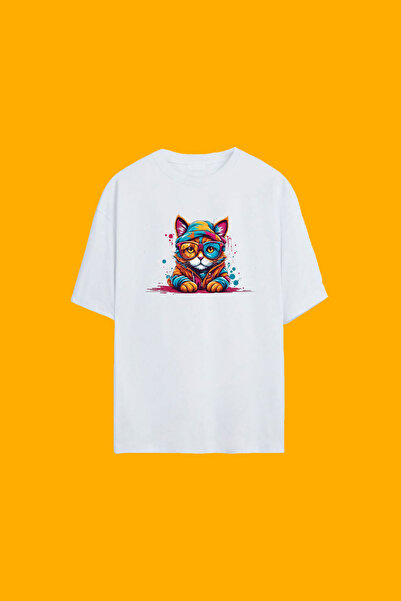 KEDİ BASKILI KISA KOLLU