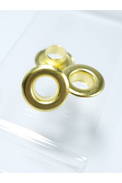 Klinkshop Size 26 Eyelet (11 MM) Gold Color-25 Pieces Material Package Without Attachments-stainless Brass