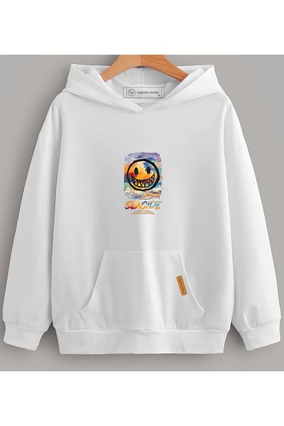 Edizen Φούτερ με κουκούλα διπλής όψης Seaside Oversize Premium 100% βαμβακερή κουκούλα
