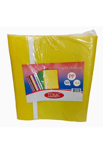 sevgi kırtasiye A4 Wire File Yellow Pack of 50
