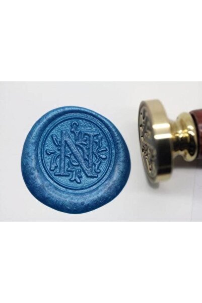 Jinserta Retro Letter Seal Stamp Letter N + 30 Pieces of Seal Candle + Melting Spoon